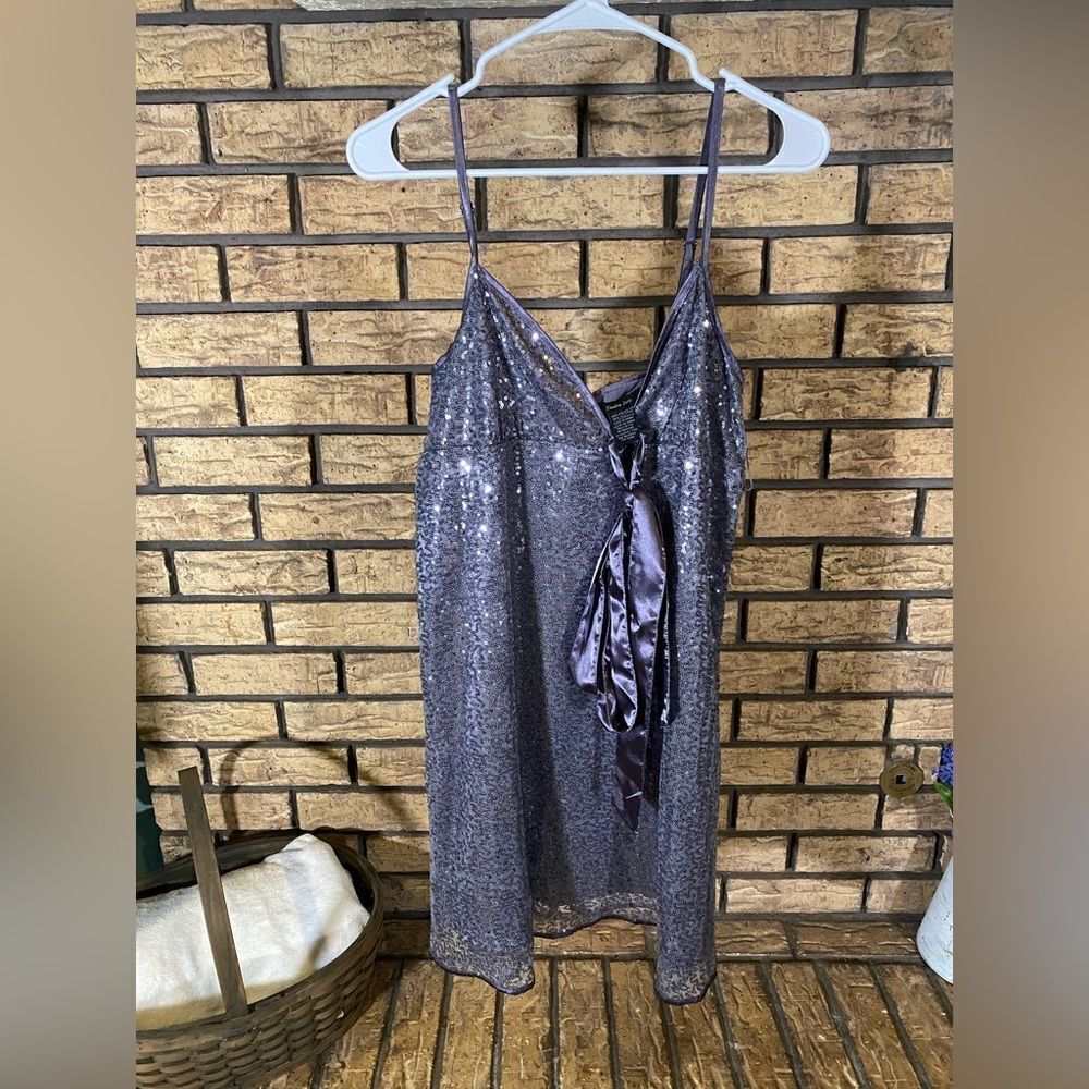 Double zero shiney grey dress
